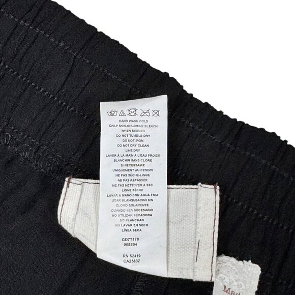 NWT Green Dragon Wide Leg Pants Sz.XL Black Drawstring Pockets High Rise - Picture 12 of 13